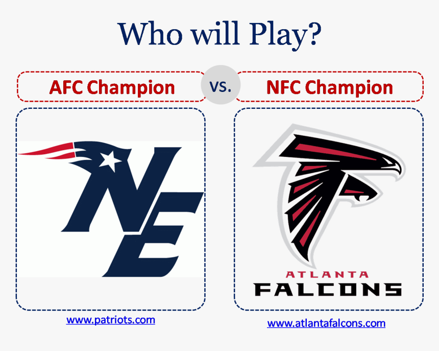 Super Bowl 2017 Powerpoint Template Teams With Logos - Atlanta Falcons Logo Transparent, HD Png Download, Free Download