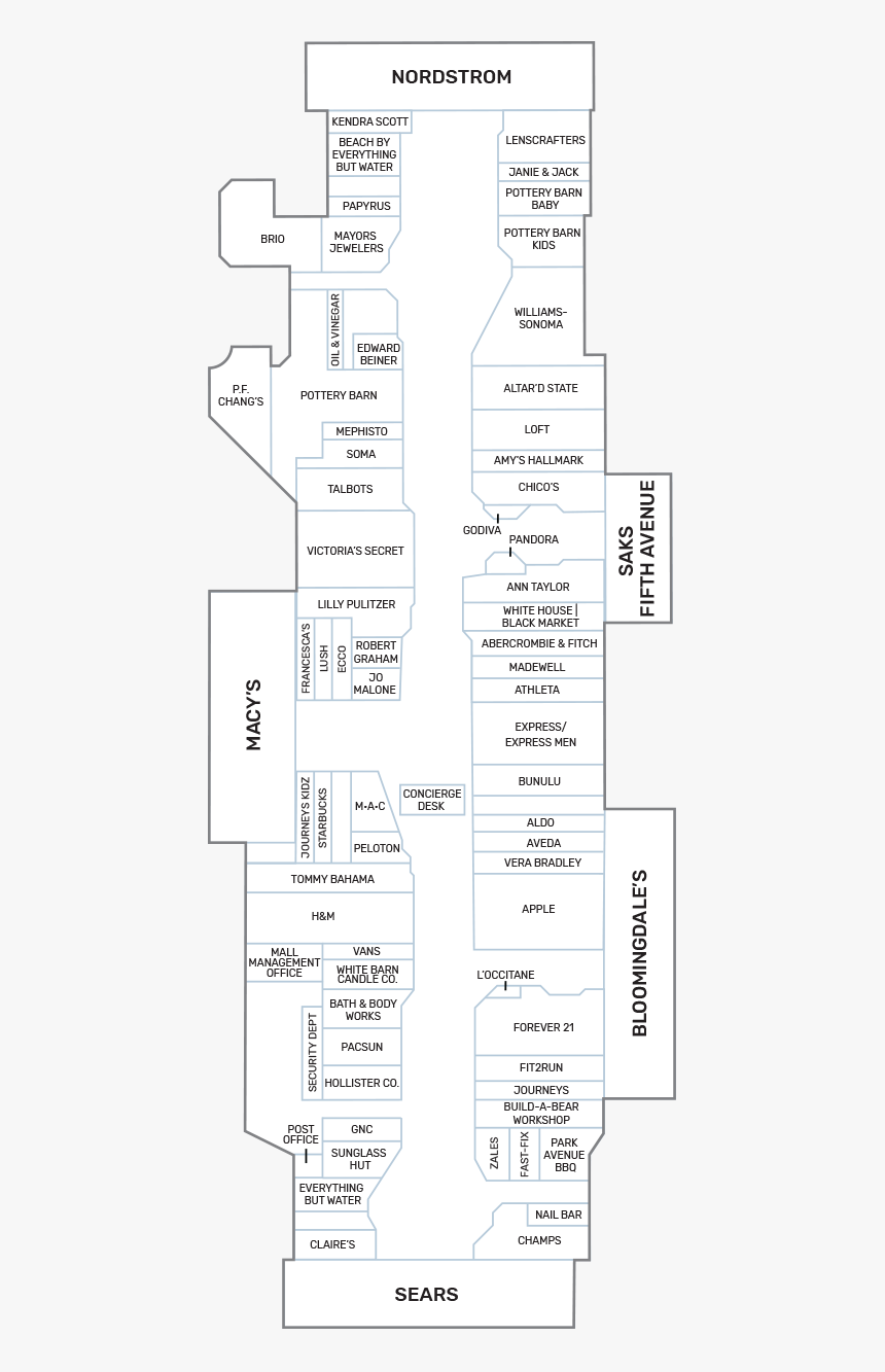 Gardens Mall Map Palm Beach Gardens Fl Hd Png Download Kindpng