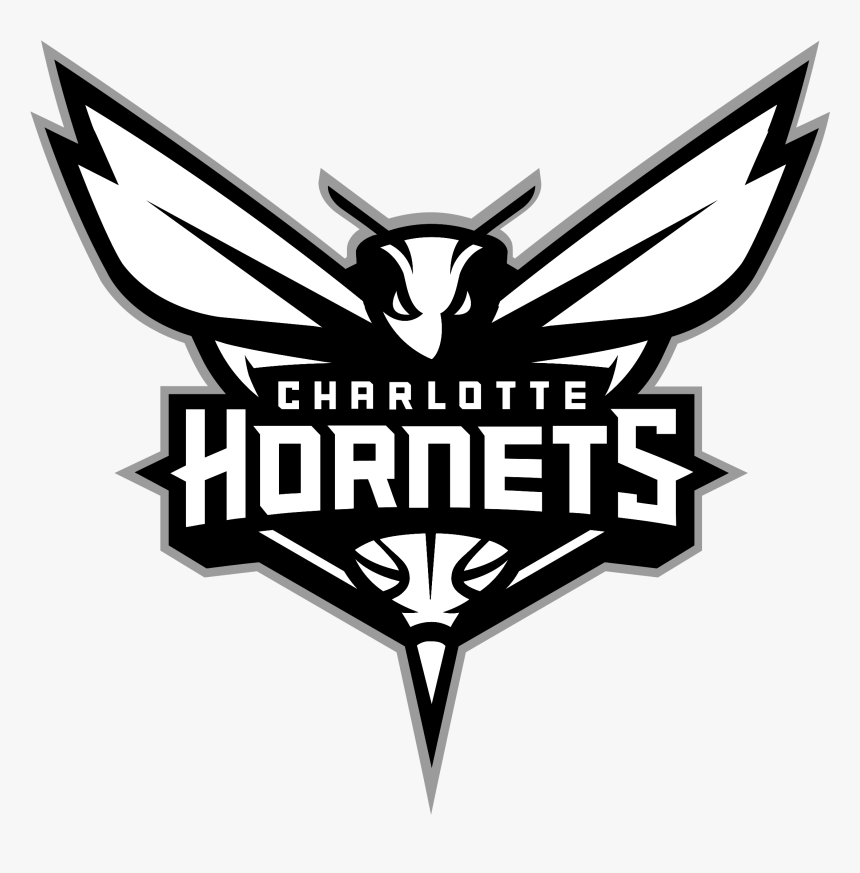 Charlotte Hornets Logo Black And White, HD Png Download, Free Download