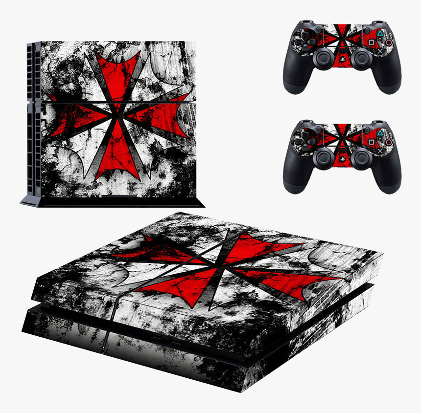 Ps4 Skin Resident Evil Umbrella Corporation Ps4 - Ps4 Skin Resident Evil, HD Png Download, Free Download