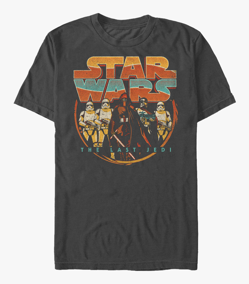 Retro Star Wars The Last Jedi T-shirt - First Order, HD Png Download, Free Download