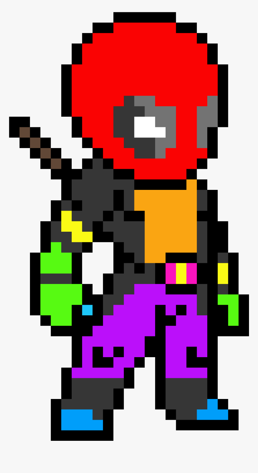 Pixel Art Deadpool Clipart , Png Download - Pixel Art Marvel Deadpool, Transparent Png, Free Download