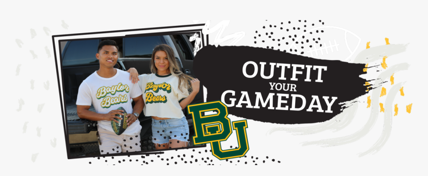 College Couple Wearing Baylor University Shirts - Girl, HD Png Download, Free Download