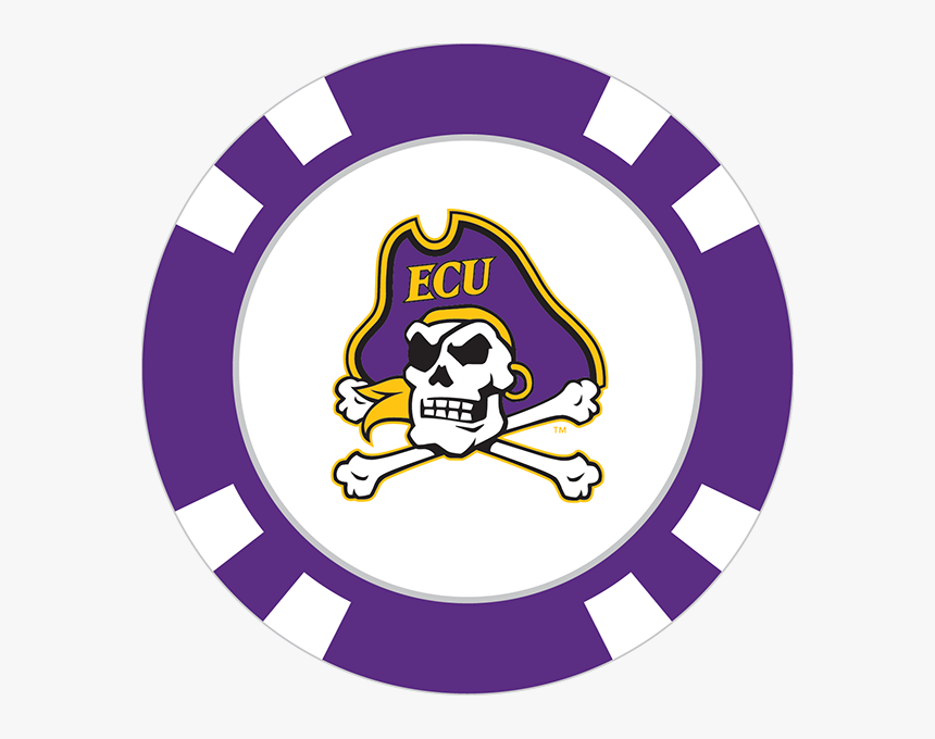 East Carolina Pirates Poker Chip Ball Marker - East Carolina University, HD Png Download, Free Download