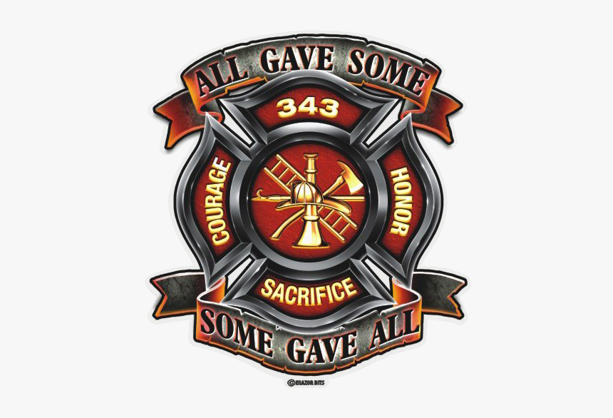 Firefighter Badge Transparent Png - All Gave Some Some Gave All Firefighters, Png Download, Free Download