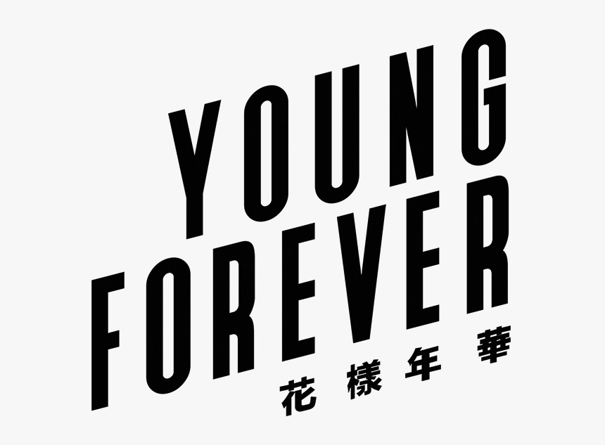 Bts Logo Png Clipart Black And White Library - Young Forever Sticker, Transparent Png, Free Download