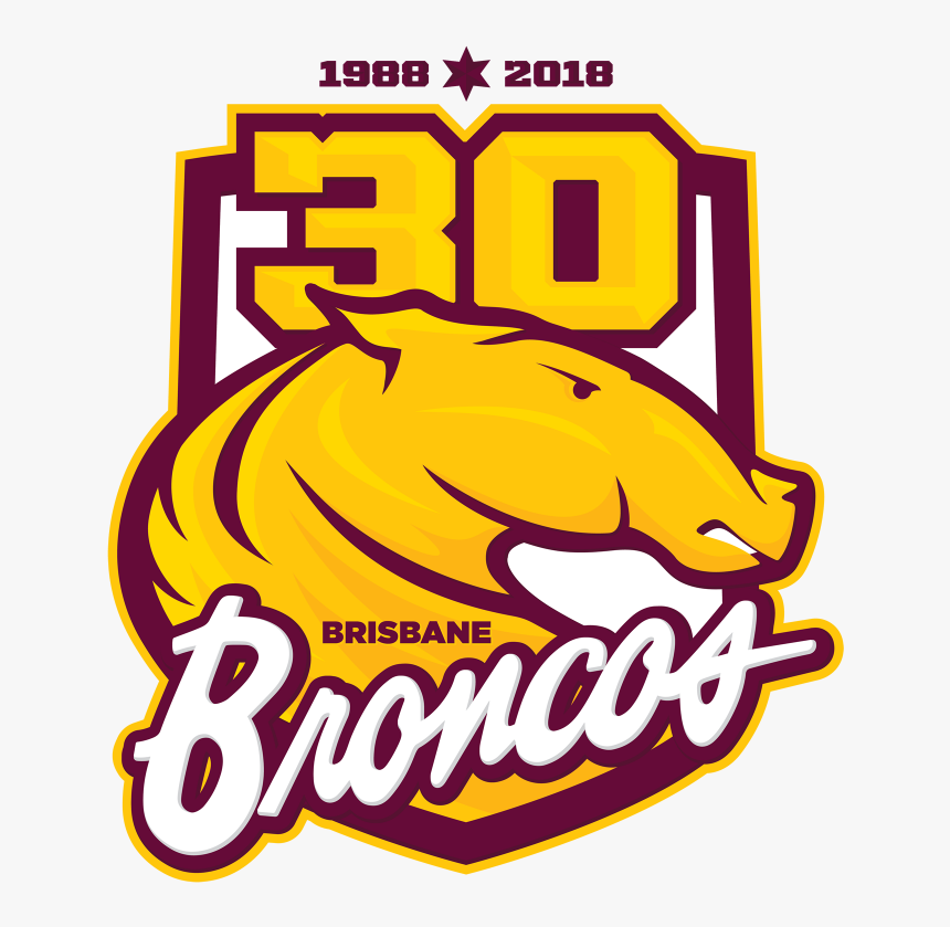 Brisbane Broncos 30 Years Logo, HD Png Download, Free Download