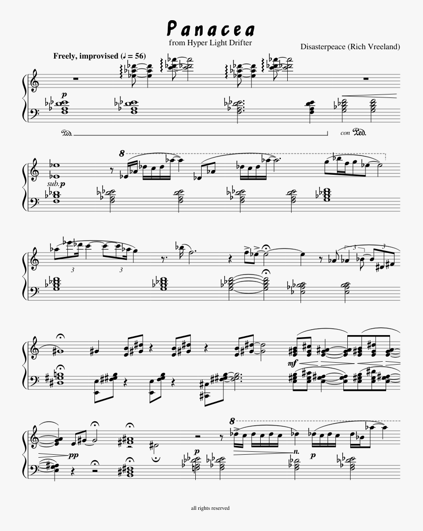 Hyper Light Drifter Panacea Sheet Music, HD Png Download, Free Download