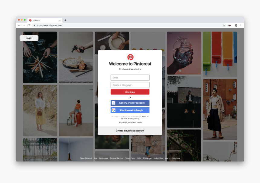 Sign Up Pinterest Account, HD Png Download, Free Download