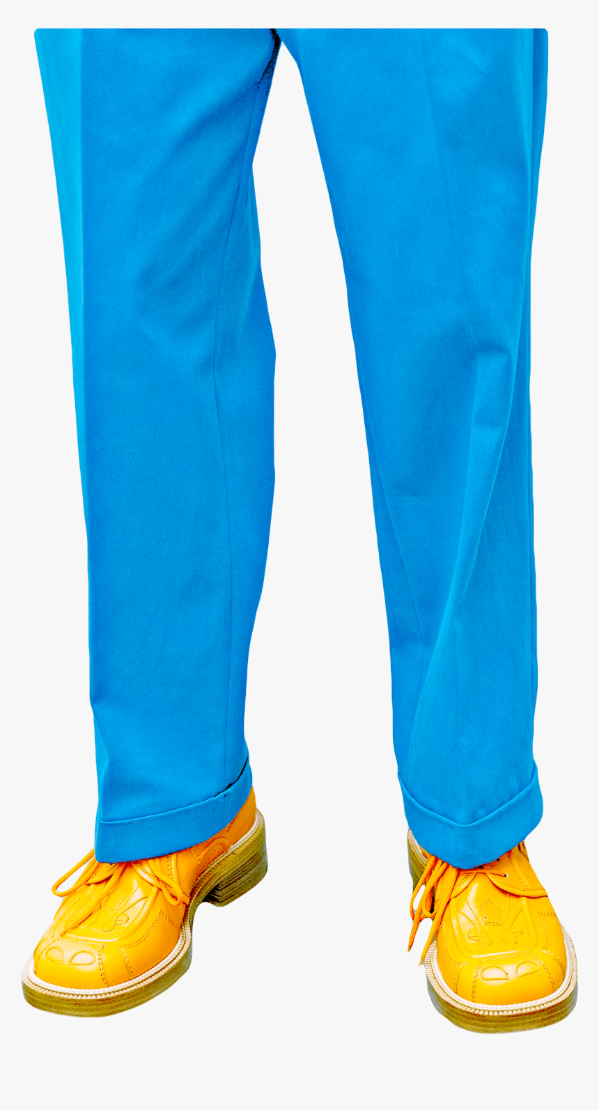 Blue Trousers And Yellow Shoes - Pants And Shoes Png, Transparent Png, Free Download