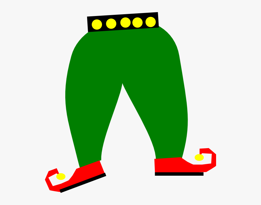 Elf Pants With Shoes - Christmas Elf Clothes Clip Art, HD Png Download, Free Download