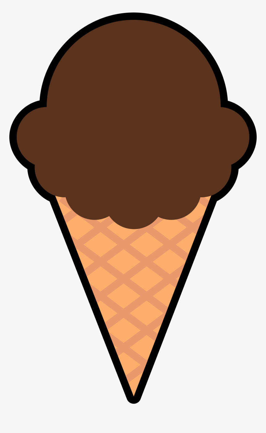Clipart Chocolate Ice Cream Cone Clipartandscrap - Chocolate Ice Cream Clipart, HD Png Download, Free Download
