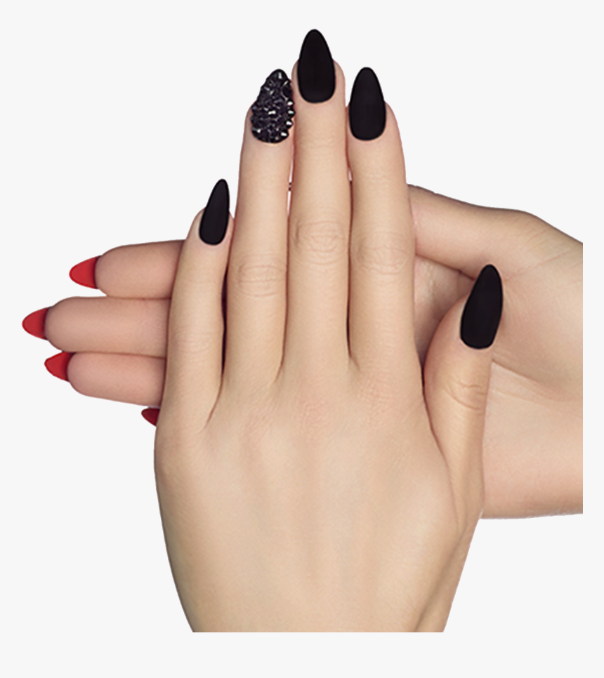 Nails Png - Static Nails Matte Black, Transparent Png, Free Download