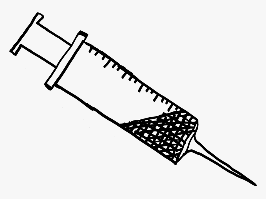 Line Art,angle,area - Syringe Images Clip Art, HD Png Download, Free Download