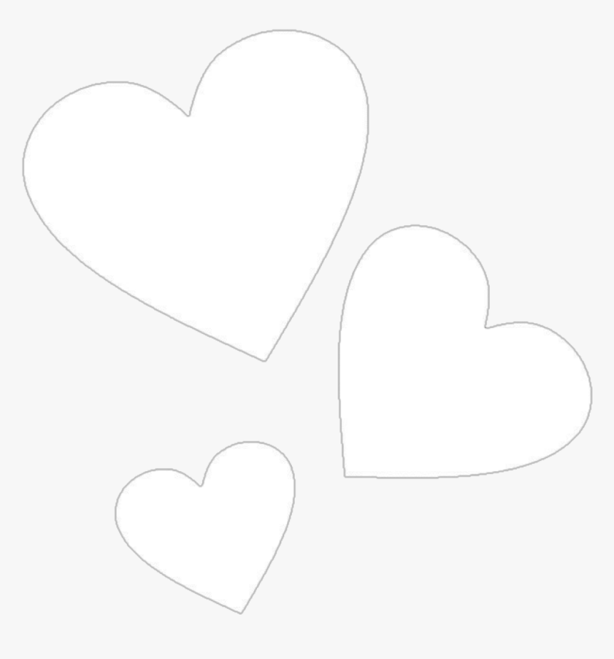 White Hearts Heart Whitehearts Whiteheart Love Sweet - Cute White Heart Png, Transparent Png, Free Download