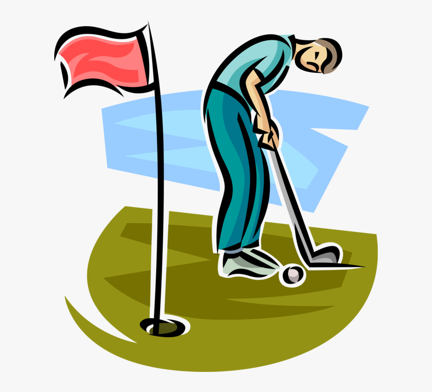 Picture Royalty Free Library Golfer Makes On Golf Green - Golf Pictures Clip Art, HD Png Download, Free Download