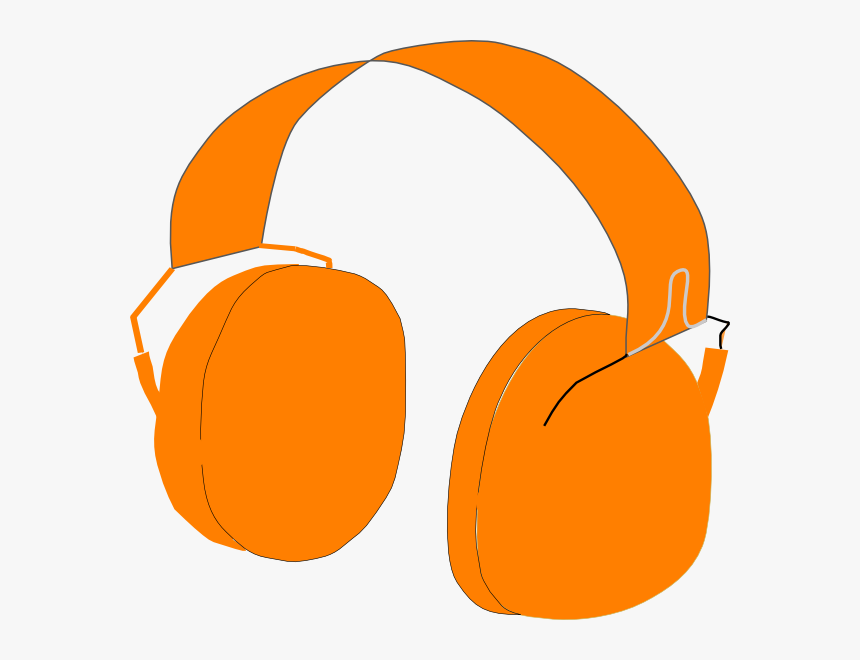 Clip Art At Clker - Orange Clipart Headphones, HD Png Download, Free Download