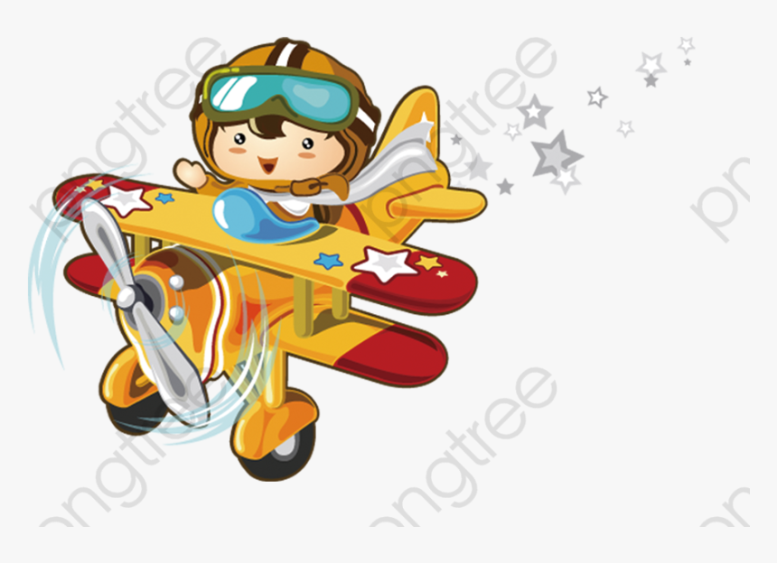 Cartoon Airplane, Cartoon Clipart, Airplane Clipart, - ภาพ นักบิน น่า รัก ๆ การ์ตูน, HD Png Download, Free Download
