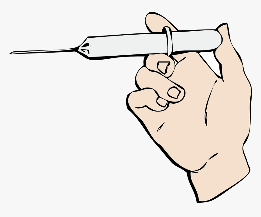 Shot, Syringe, Hand, Injection, Needle, Vaccination - Syringe Clip Art, HD Png Download, Free Download