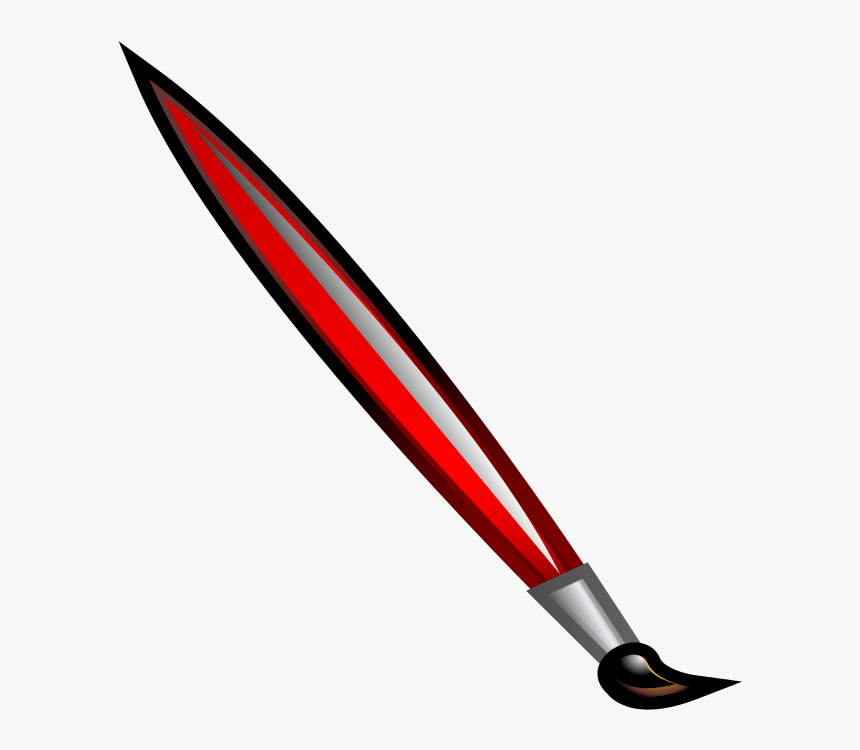 Paintbrush Drawing Painting Clip Art - Red Paint Brush Drawing, HD Png Download, Free Download