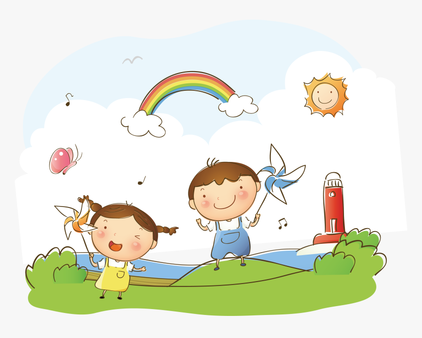 Paper Cartoon Illustration Child Free Png Hq Clipart - Desenho Infantil Png, Transparent Png, Free Download