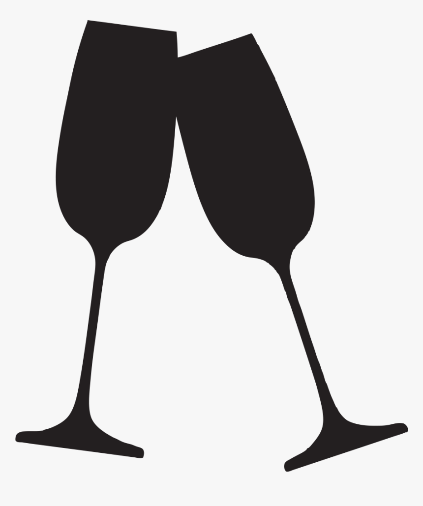 Champagne Glass Sparkling Wine - Champagne Glass Champagne Flute Silhouette, HD Png Download, Free Download