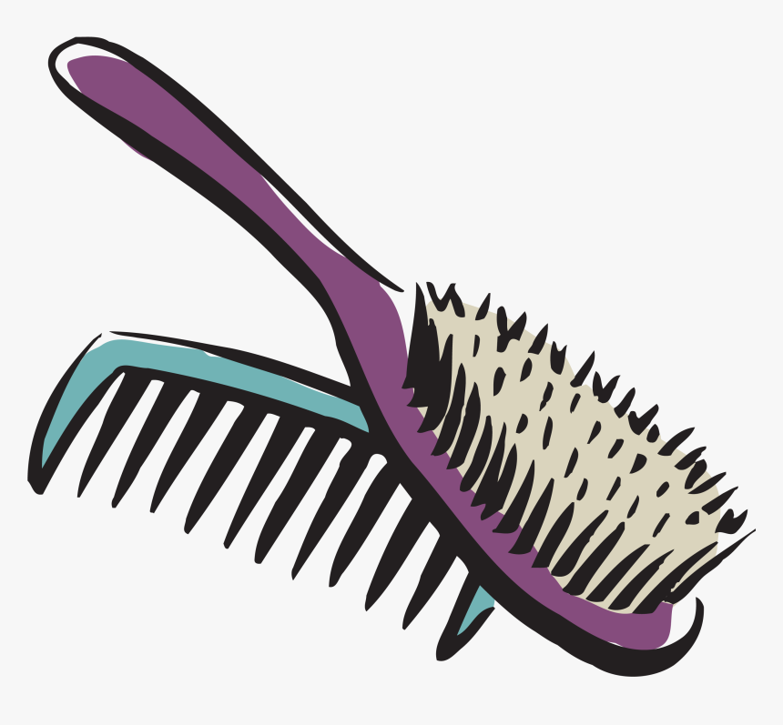 Hairbrush Png - Comb And Brush Clipart, Transparent Png, Free Download