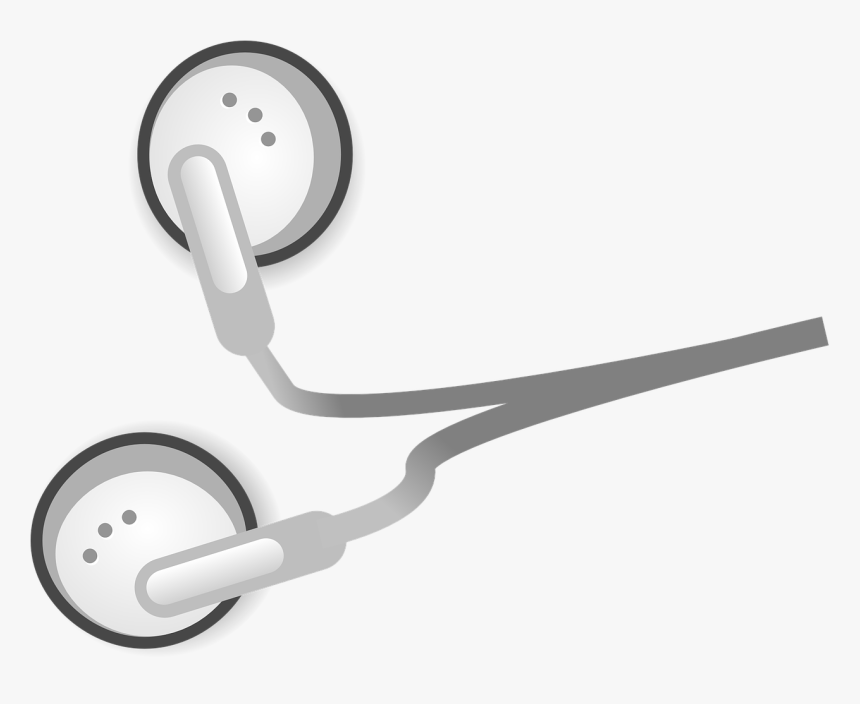 Headphone Clipart Ear Phone - Transparent Background Earbuds Clipart, HD Png Download, Free Download