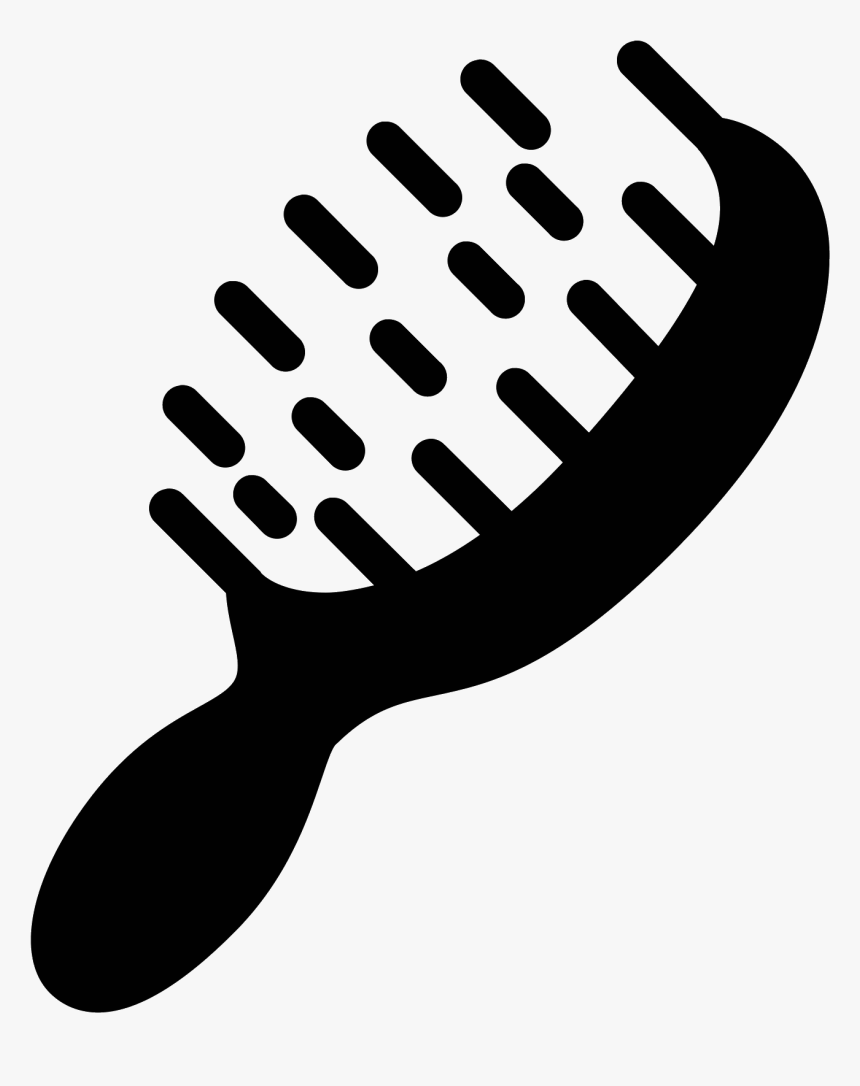 Hair Brush Filled Icon - Hairbrush Clipart Black And White, HD Png Download, Free Download