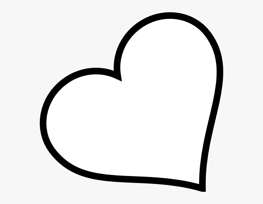 Transparent Black Heart Png - Line Art White Heart Clipart, Png Download, Free Download