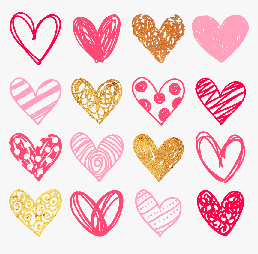 Black And White Hearts Clipart, HD Png Download, Free Download