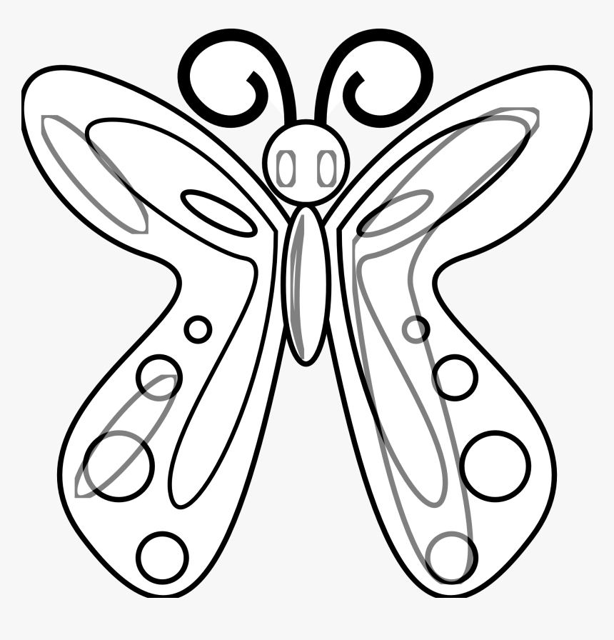 Transparent Butterfly Outline Png - Clip Art For Coloring, Png Download, Free Download