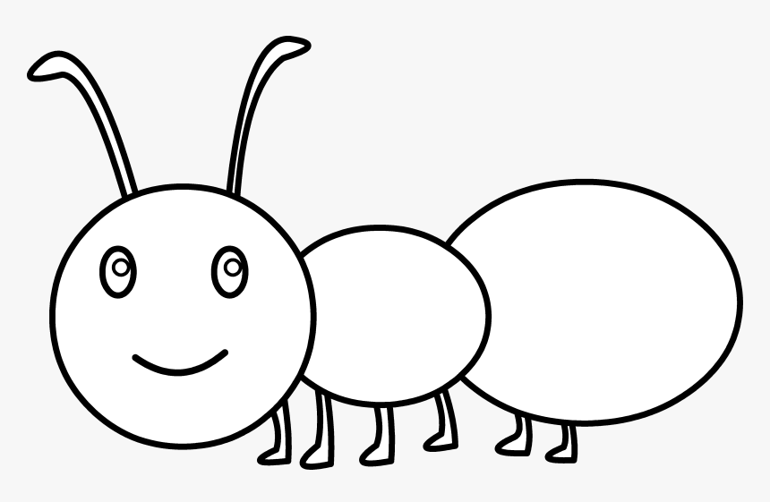 Cute Ant Coloring Page Free Clip Art - Easy Cute Ant Drawing, HD Png Download, Free Download