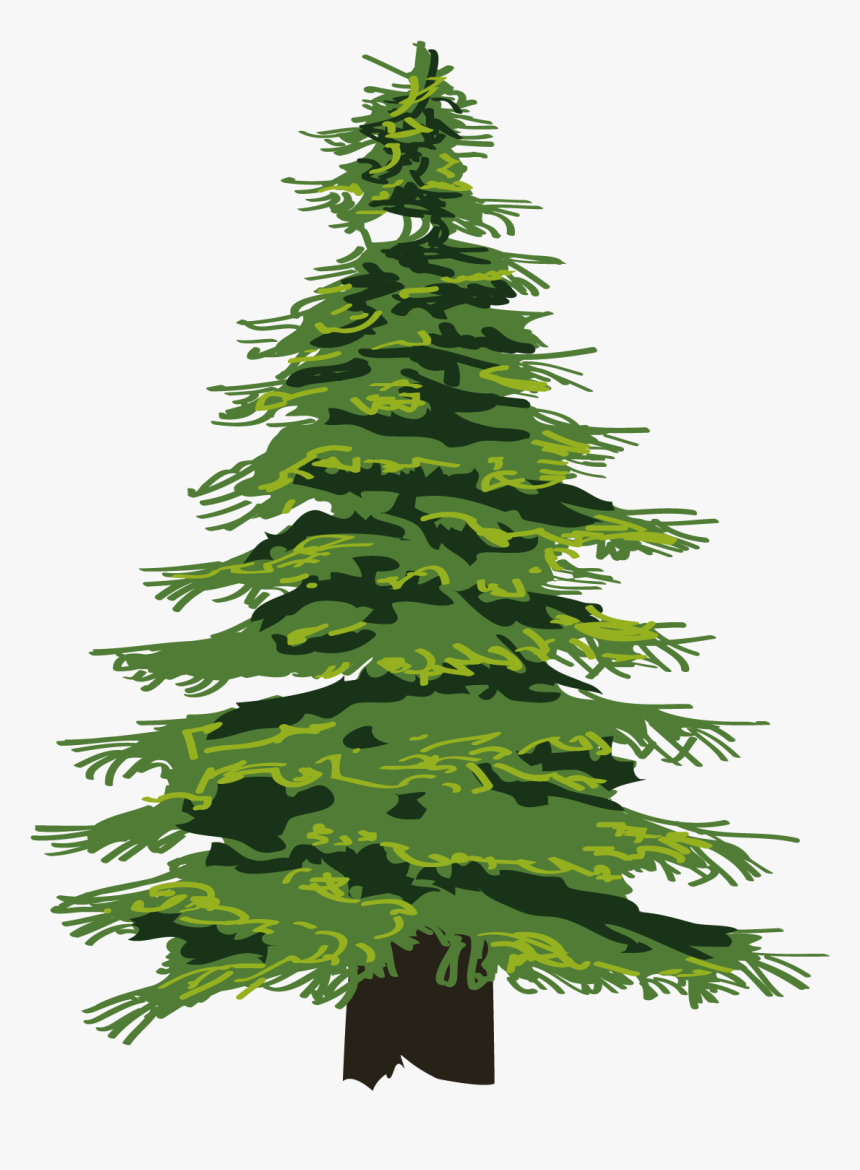 Cedar Tree Silhouette Png - Transparent Pine Tree Clipart, Png Download - k...