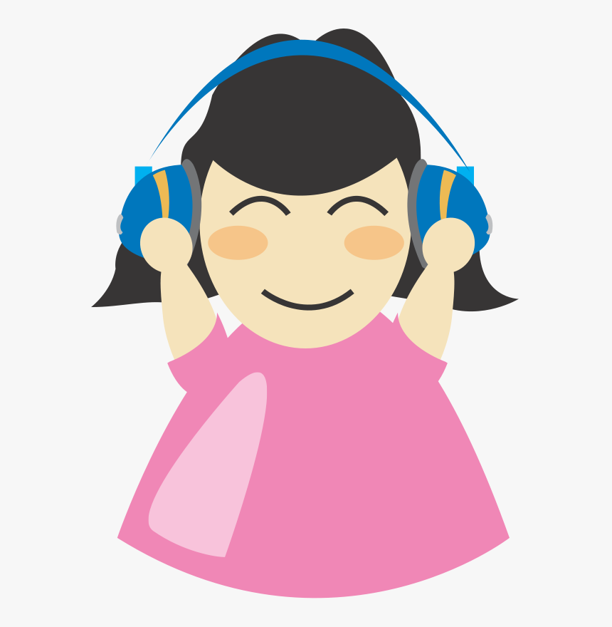 Earphones, Girl, Headphone, Listen, Music, Women - Person With Headphones Clipart, HD Png Download, Free Download