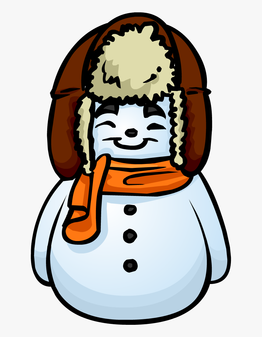 Clip Art Freeuse Stock Orange Snowman Club Penguin, HD Png Download, Free Download