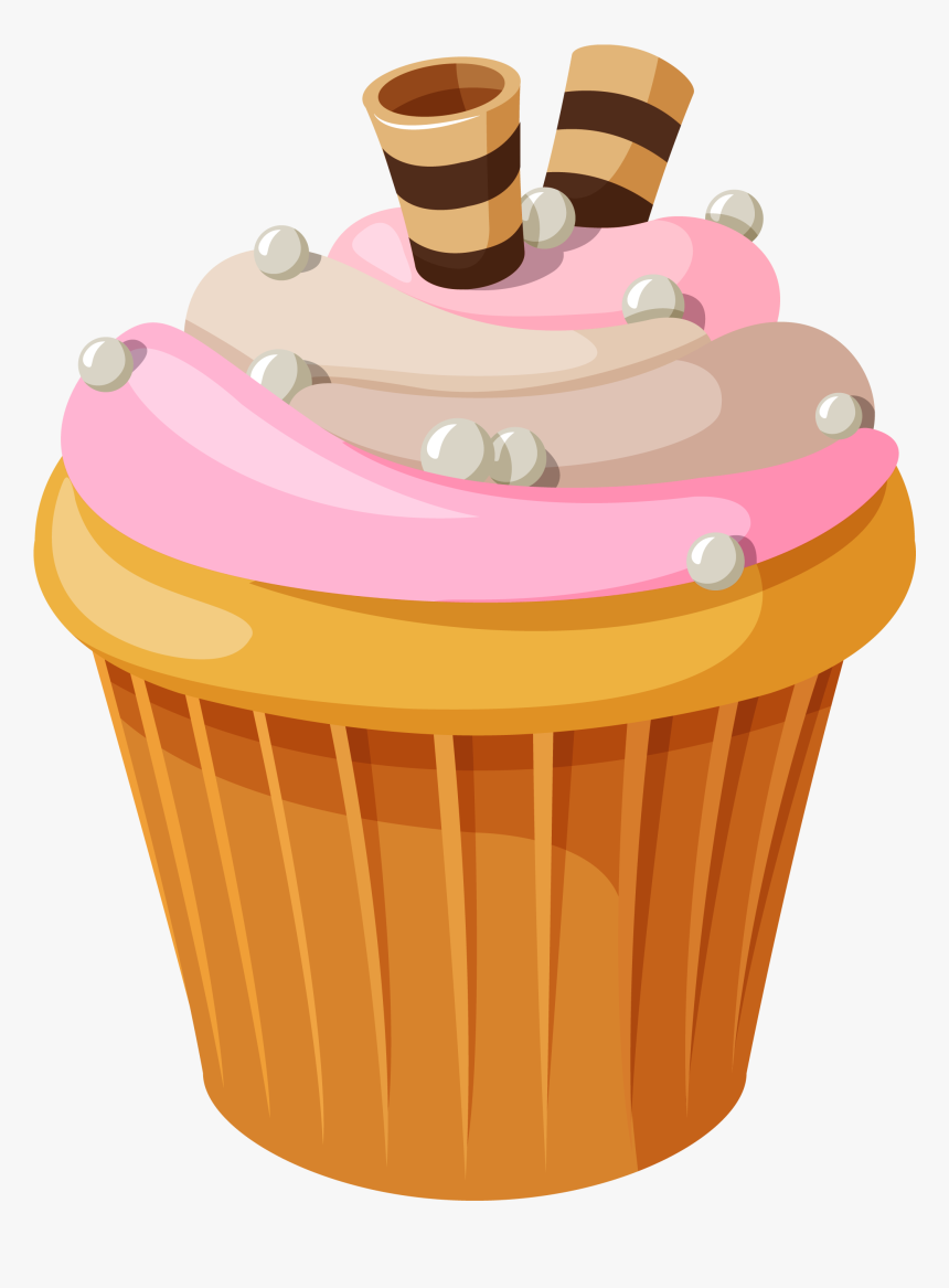 Baking Cup,clip Art,dessert,ice Cream Dessert,baked - Mini Cake Clipart, HD Png Download, Free Download