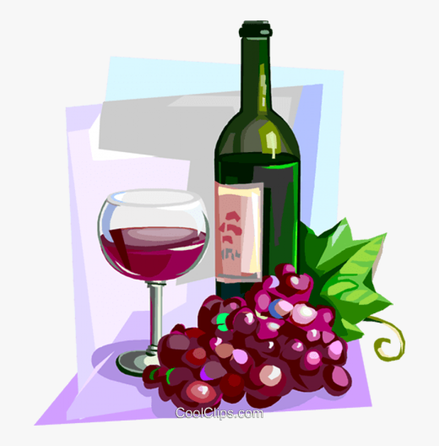 Transparent Bottle Of Wine Clipart - Wine Grapes Clip Art, HD Png Download, Free Download