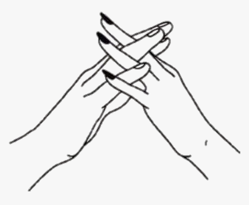 Hands Love Blackandwhite Black - Holding Hands Love Drawing, HD Png Download, Free Download