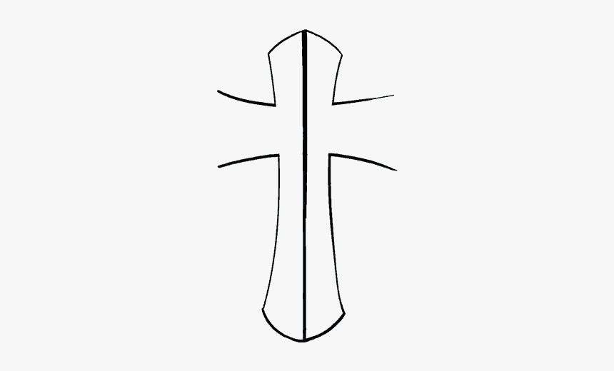 How To Draw Cross With A Rose - Cross, HD Png Download, Free Download