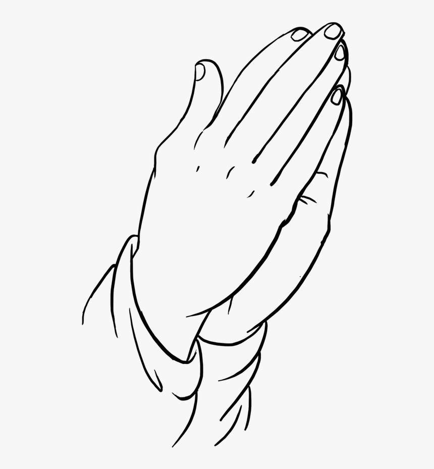 Easy Drawing Guides On Twitter - Praying Hands Easy Drawing, HD Png Download, Free Download