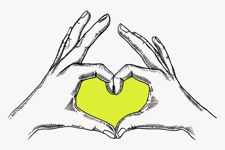 Transparent Heart Hands Png - Hands Forming Heart Drawing, Png Download, Free Download