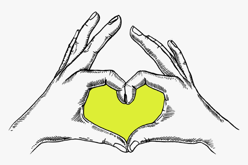 heart hands drawing