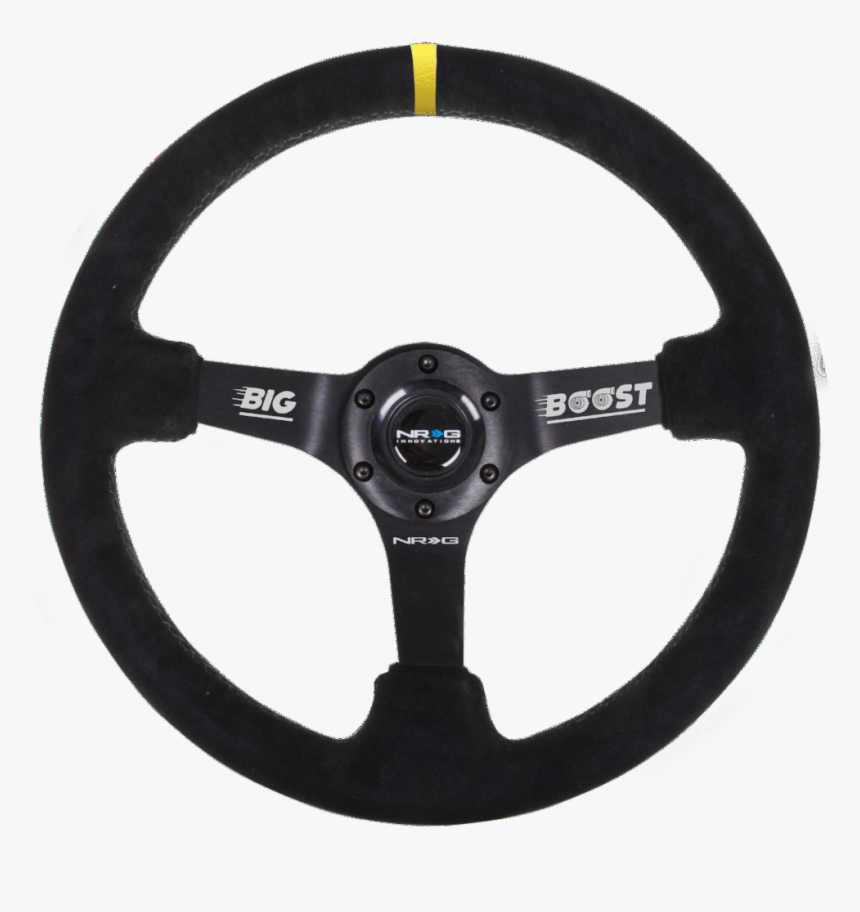 Nrg Reinforced Steering Wheel Rst 036mb S Y Boost Us - Black Racing Steering Wheel, HD Png Download, Free Download