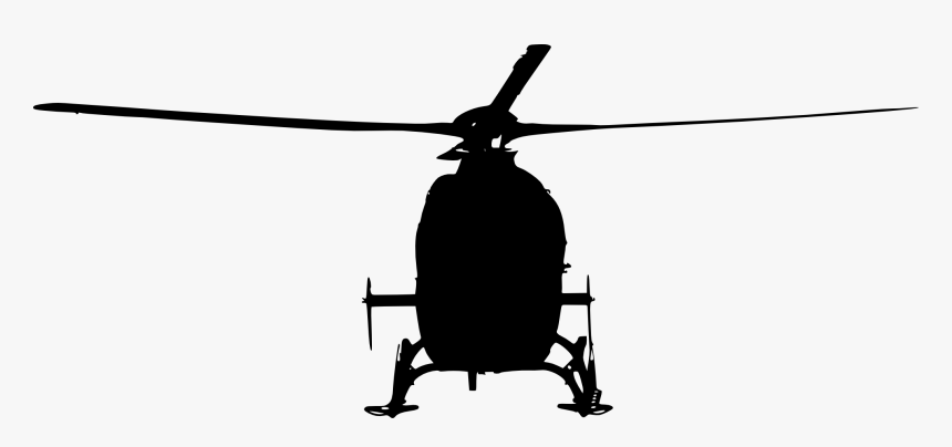 7 Helicopter Front View Silhouette - Helicapter Silluete Png, Transparent Png, Free Download