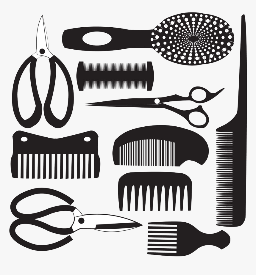 Royalty Free Hairdresser Clip - Cartoon Black Comb, HD Png Download, Free Download