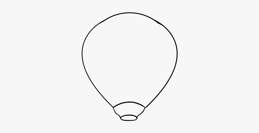 How To Draw Hot Air Balloon - Line Art, HD Png Download, Free Download