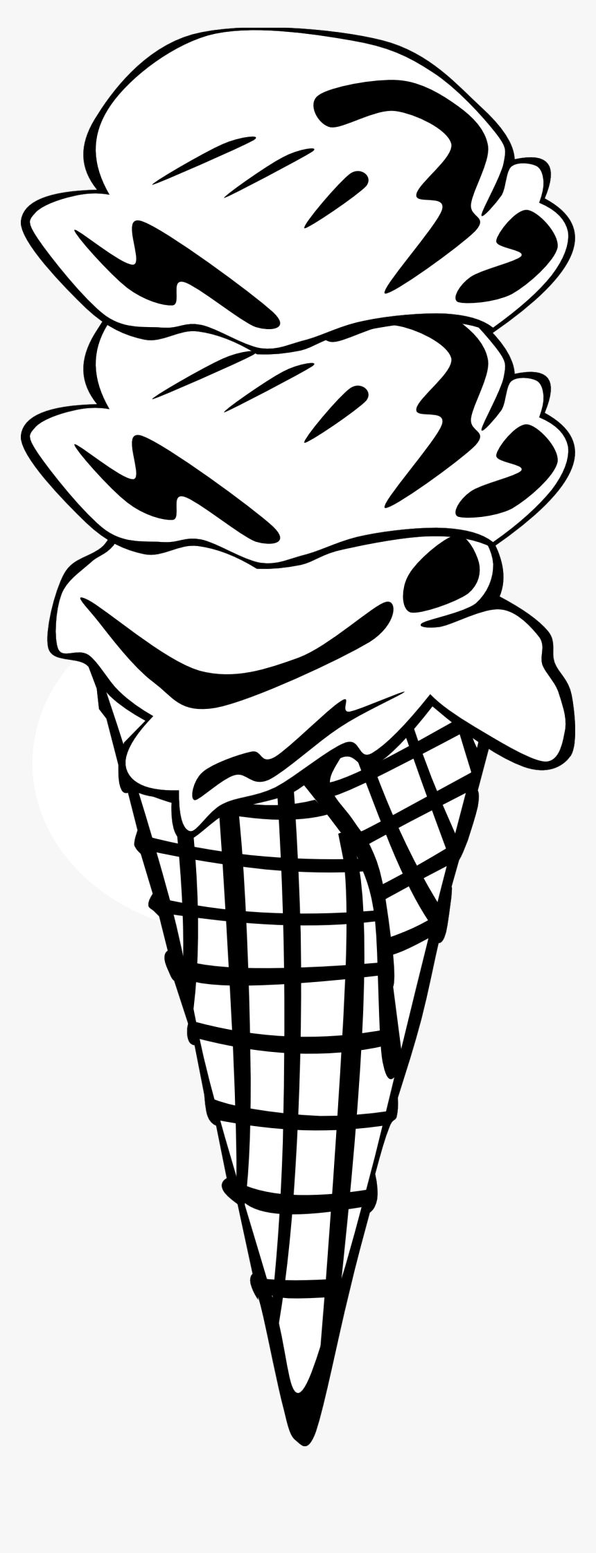 Ice Cream Line Drawing At Getdrawings - Junk Food Clipart Black And White, HD Png Download, Free Download