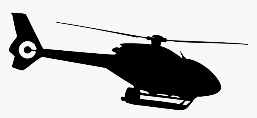 Helicopter Silhouette - Silhouette Helicopter Png, Transparent Png, Free Download