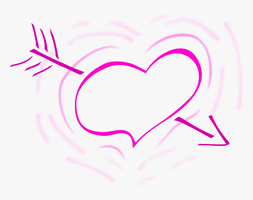 Heart With Arrow Clipart - Heart Arrow Clipart Black And White, HD Png Download, Free Download